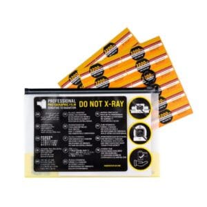 120 Travel Set – “Do Not X-RAY” Bag + 3200 ISO Stickers
